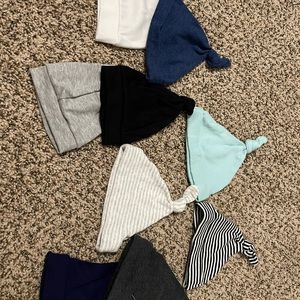 Lot of newborn hats
